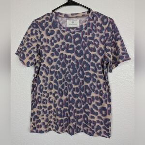 NWOT Sol Angeles Anthropologie leopard tee shirt